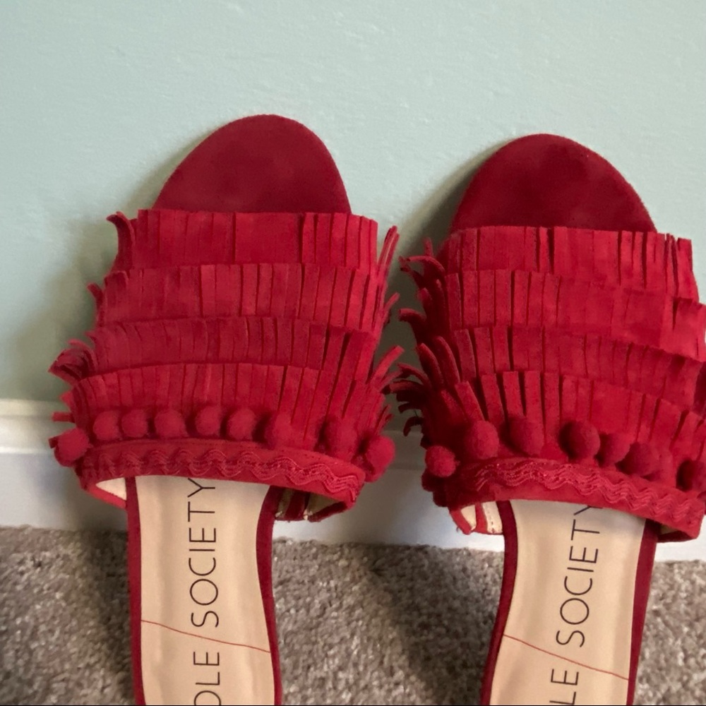 Sole Society Fringe Sandal - Picture 2 of 6